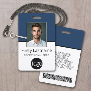 Custom Employee - Photo, Bar Code, Logo, Name ID Badge