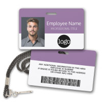 Custom Employee - Photo, Bar Code, Logo, Name