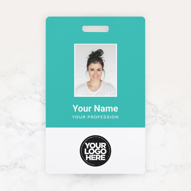 Custom Employee Photo, Bar Code, Logo, Name ID Badge (Creator Uploaded)