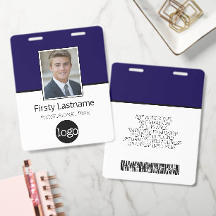 Custom Employee - Photo, Bar Code, Logo, Name ID Badge