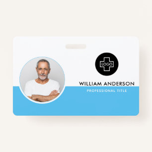 Custom Employee Photo, Bar Code, Logo, Name ID Badge