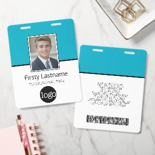 Custom Employee - Photo, Bar Code, Logo, Name ID Badge