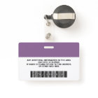 Custom Employee - Photo, Bar Code, Logo, Name