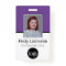 Custom Employee - Photo, Bar Code Logo Name purple