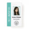 Custom Employee Photo, Bar Code, Logo, Name Teal