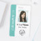 Custom Employee Photo, Bar Code, Logo, Name Teal