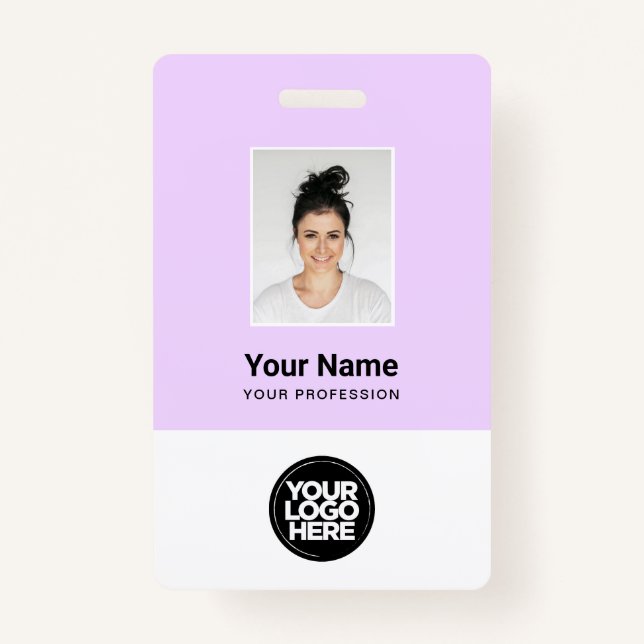 Custom Employee Photo, Bar Code, Name Badge ID Badge (Front)