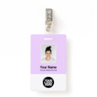 Custom Employee Photo, Bar Code, Name Badge