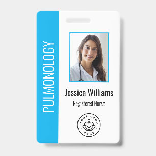 Custom Employee Photo Blue White Medical ID Blue Badge