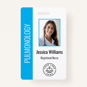 Custom Employee Photo Blue White Medical ID Blue ID Badge