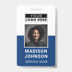 Custom Employee Photo Company Logo Modern Name 