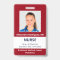 Custom Employee Photo Dark Red Medical ID
