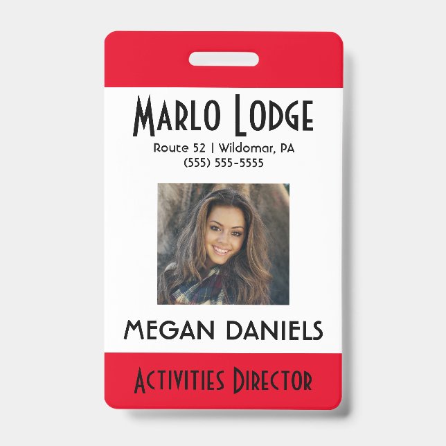 Custom Employee Photo ID Badge (Front)