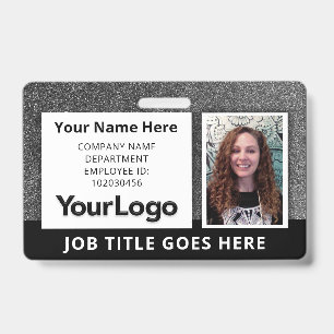 Custom Employee Photo ID Badge Professional Info