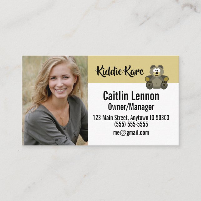 Custom Employee Photo ID Business Card (Front)