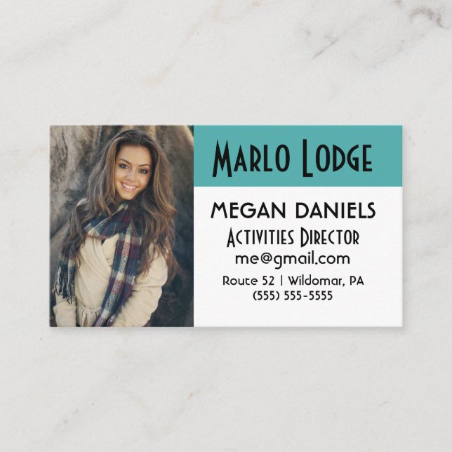 Custom Employee Photo ID Business Card (Front)