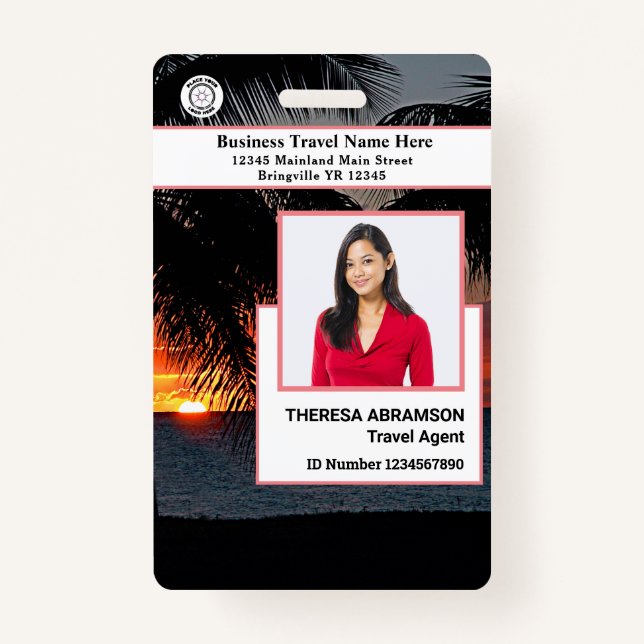Custom Employee Photo ID Card Bar Code  ID Badge (Front)
