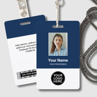 Custom Employee Photo ID Logo Name Badge ID Badge