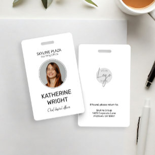 Custom Employee Photo ID Name ID Badge