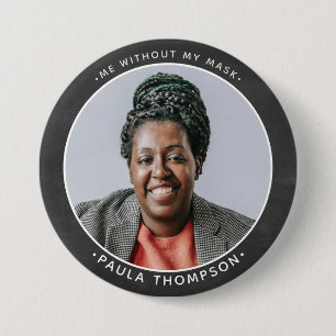 Custom Employee Photo ID smiling without mask 7.5 Cm Round Badge