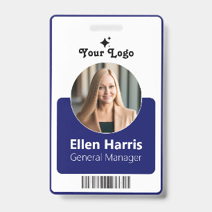 Custom Employee   Photo, Job Title, QR, Name ID Badge