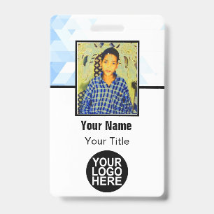 Custom Employee - Photo, Logo, Bar Code and Name ID Badge