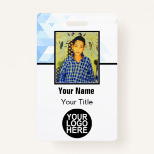Custom Employee - Photo, Logo, Bar Code and Name ID Badge