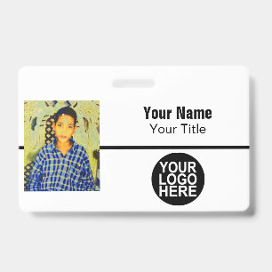 Custom Employee - Photo, Logo, Bar Code and Name ID Badge