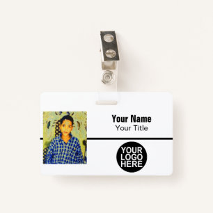 Custom Employee - Photo, Logo, Bar Code and Name ID Badge