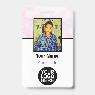 Custom Employee - Photo, Logo, Bar Code and Name ID Badge