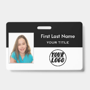 Custom Employee Photo   Logo, Bar Code name Badge ID Badge