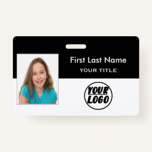 Custom Employee Photo   Logo, Bar Code name Badge ID Badge