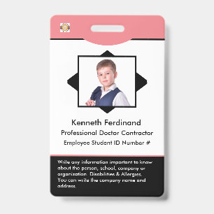Custom Employee Photo Logo Bar Code Name Badge ID Badge