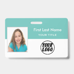 Custom Employee Photo   Logo, Bar Code name Badge ID Badge