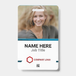 Custom Employee Photo Logo Bar Code Name Badge ID Badge