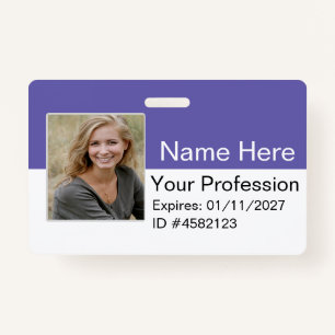 Custom Employee Photo Logo Bar Code Name Badge ID ID Badge