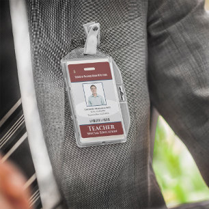 Custom Employee Photo Logo Bar Code Name ID Badge