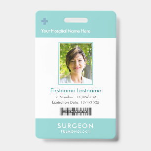 Custom Employee Photo Logo Bar Code Name ID Badge