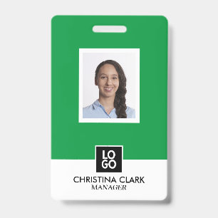 Custom Employee Photo Logo Name Badge Business ID