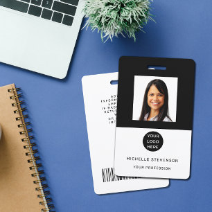 Custom Employee Photo Logo Name Badge ID Badge