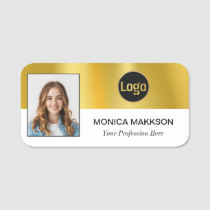 Custom Employee Photo, Logo, Name -Can edit colour Tag