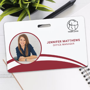 Custom Employee Photo Logo Name Corperate Badge ID Badge