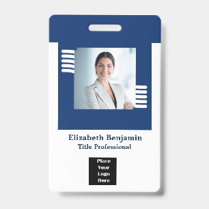 Custom Employee Photo Logo Name ID Badge