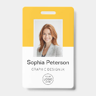Custom Employee Photo, Logo, Name ID Badge