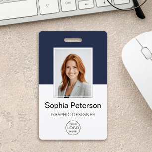 Custom Employee Photo, Logo, Name ID Badge