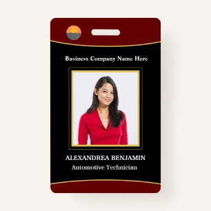 Custom Employee Photo Logo Name ID Card  ID Badge