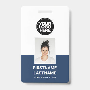 Custom Employee Photo, Logo, Name, Large text ID Badge