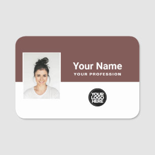 Custom Employee Photo, Logo, Profession Name Tag