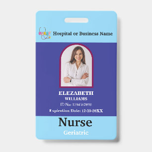 Custom Employee Photo Logo Qr Code Name ID Badge