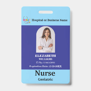 Custom Employee Photo Logo Qr Code Name ID Badge
